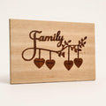 Personalised Family Sign – Handmade Wooden Wall Decor with Custom Names & Hearts