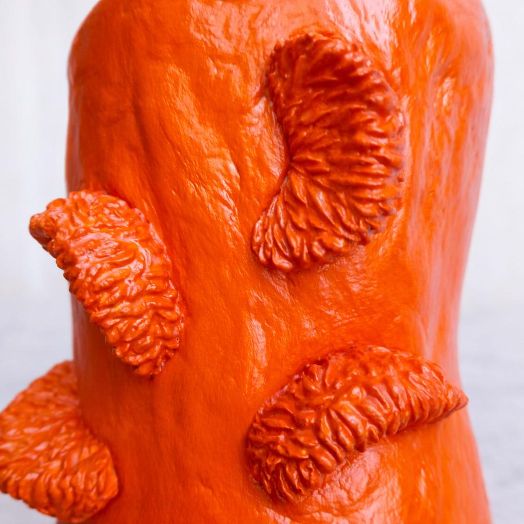 Orange Vase – Handmade Air Dry Clay Sculpture with Sculpted Citrus Segments