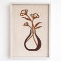 Flores de Serenidade – Handgefertigte minimalistische Blumen-Wandkunst aus Holz & Seil