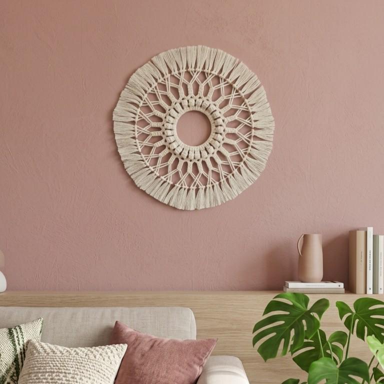 Sol da Vida – Rundes handgefertigtes Makramee Wandbehang & Tischdeko