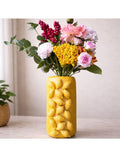 Lemon Vase – Handmade Air Dry Clay Sculpture with Sculpted Citrus Detail