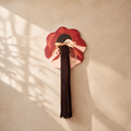 Blumenfrau-Wandbehang aus Keramik mit Baumwollhaar