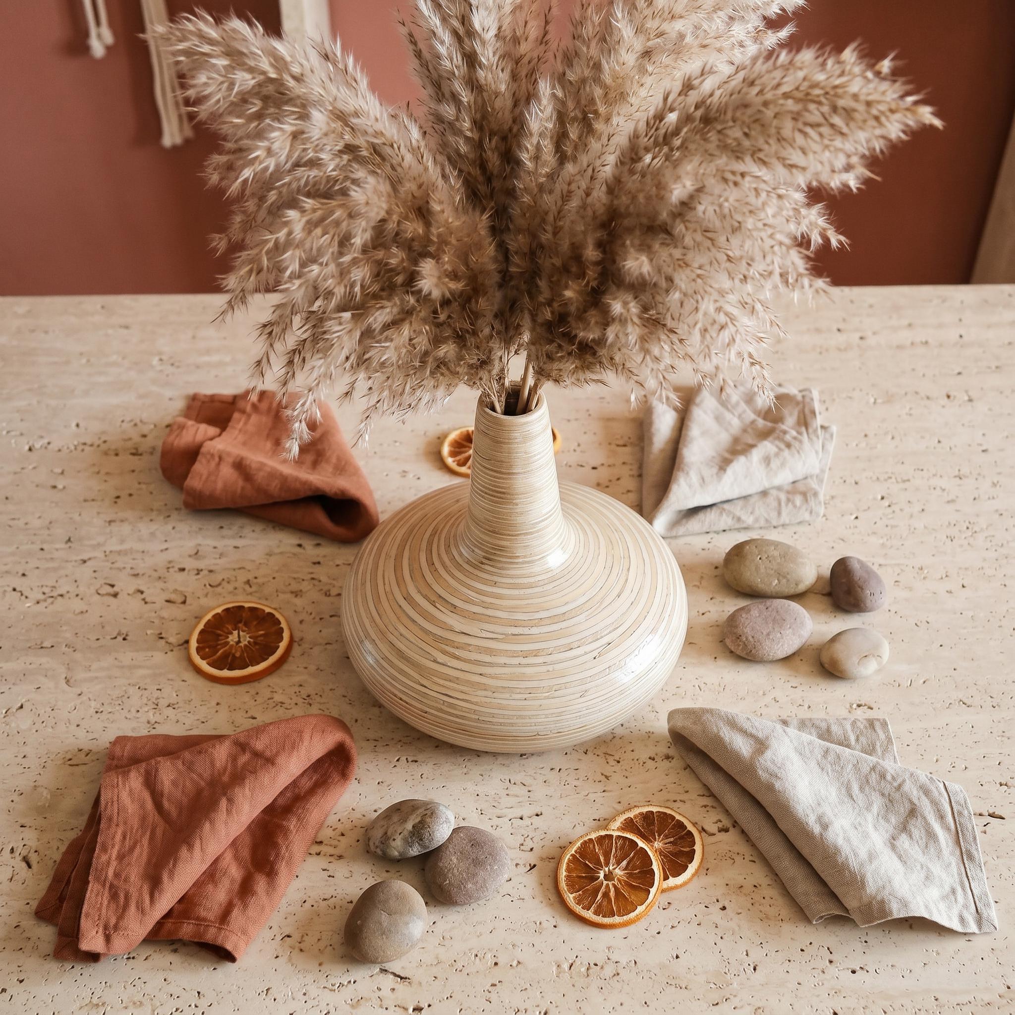 Aurora Vase – Hand-Turned Wood Decorative Vase with Sculptural Form