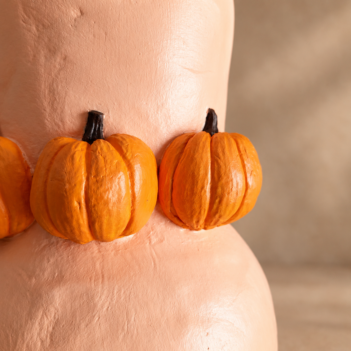 Pumpkin Vase, Handmade Clay Decor
