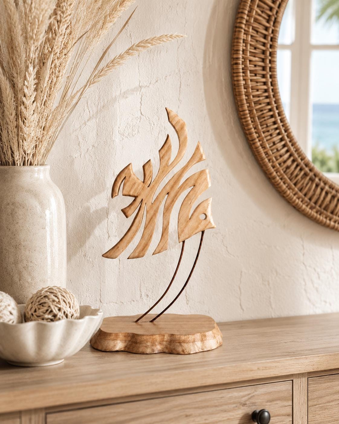 Wooden Fish Sculpture