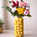 Lemon Vase – Handmade Air Dry Clay Sculpture with Sculpted Citrus Detail