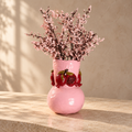 Granatapfel-Vase, handgefertigte Tondekoration